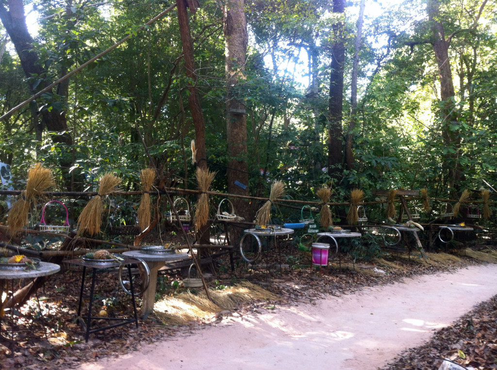 Buddhapark "Amnat Charoen" -Eichhörnchen Gehege