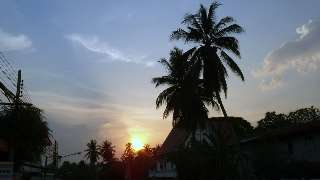 Ubon Ratchathanis Sonnenuntergang