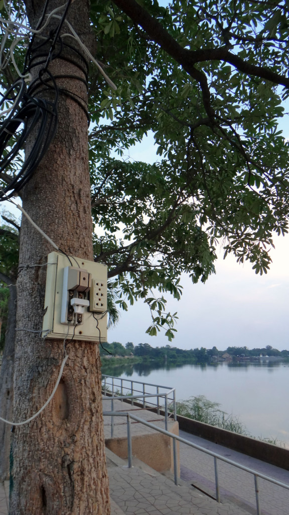 Steckdose am Baum- Thailand.