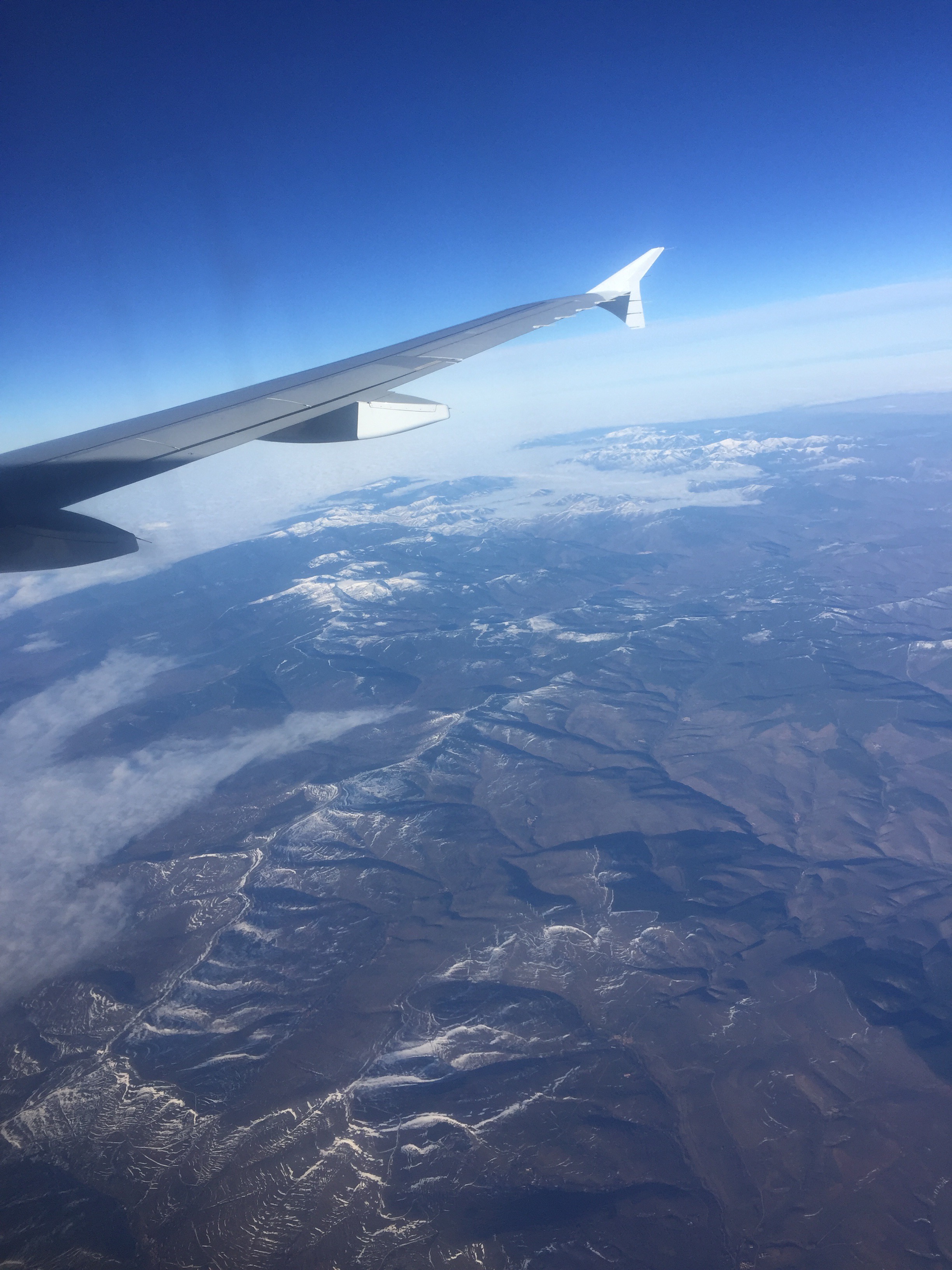 Anflug über die Anden